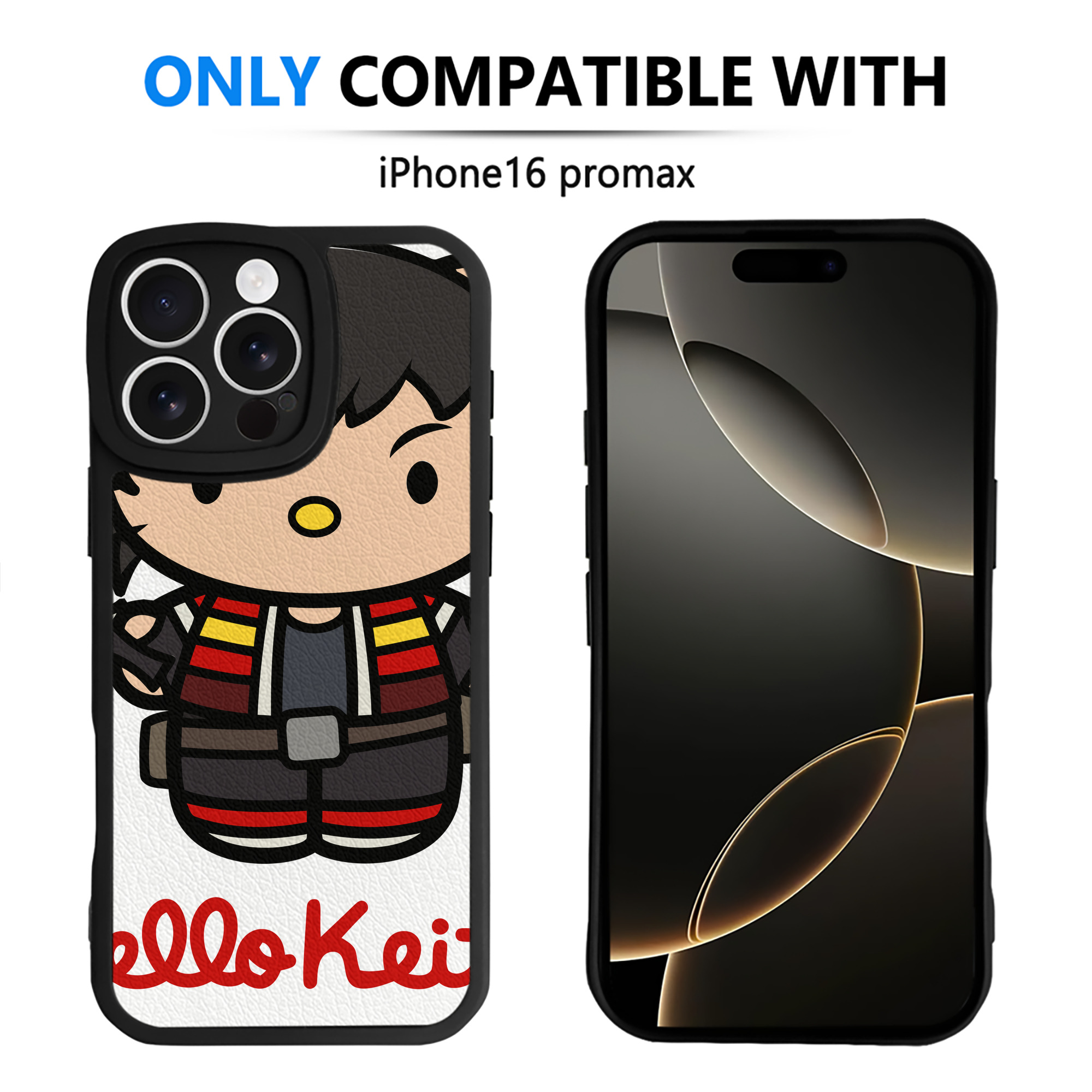（画像用） Hello Kitty ハローキティ 【iPhone 16シリーズ対応】シリコンスマホケース（レザー調） 材質：シリコン